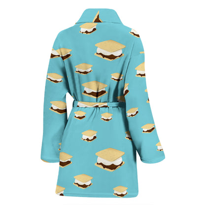 S_Mores Print Design LKS302 Women Bathrobe