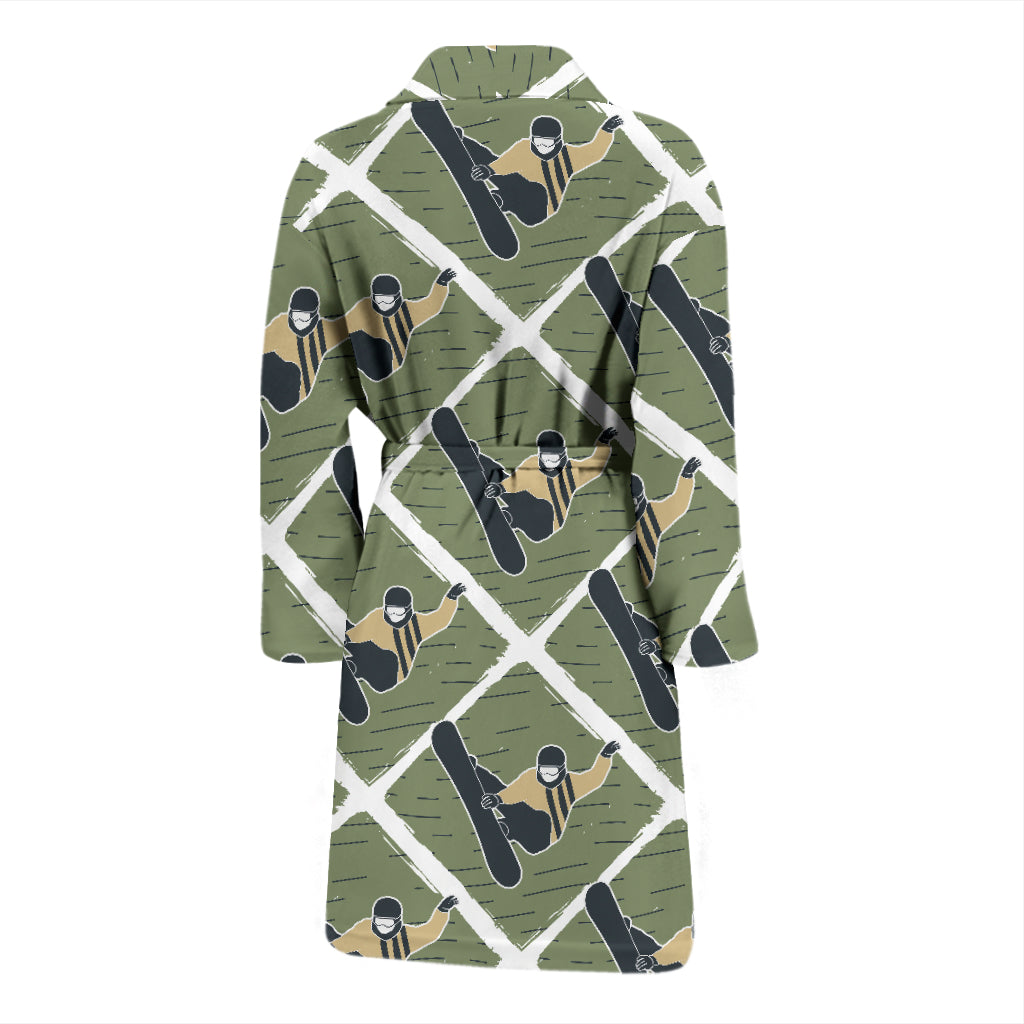 Snowboard Man Print Design LKS302 Men Bathrobe