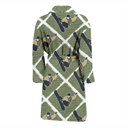 Snowboard Man Print Design LKS302 Men Bathrobe