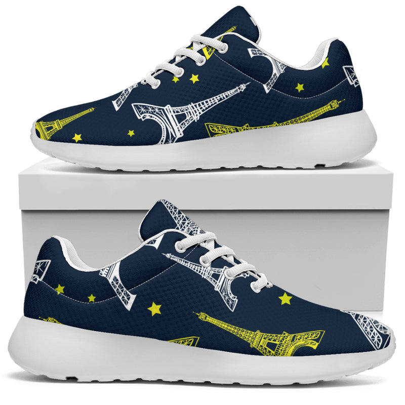 Eiffel Tower Star Print Athletic Shoes