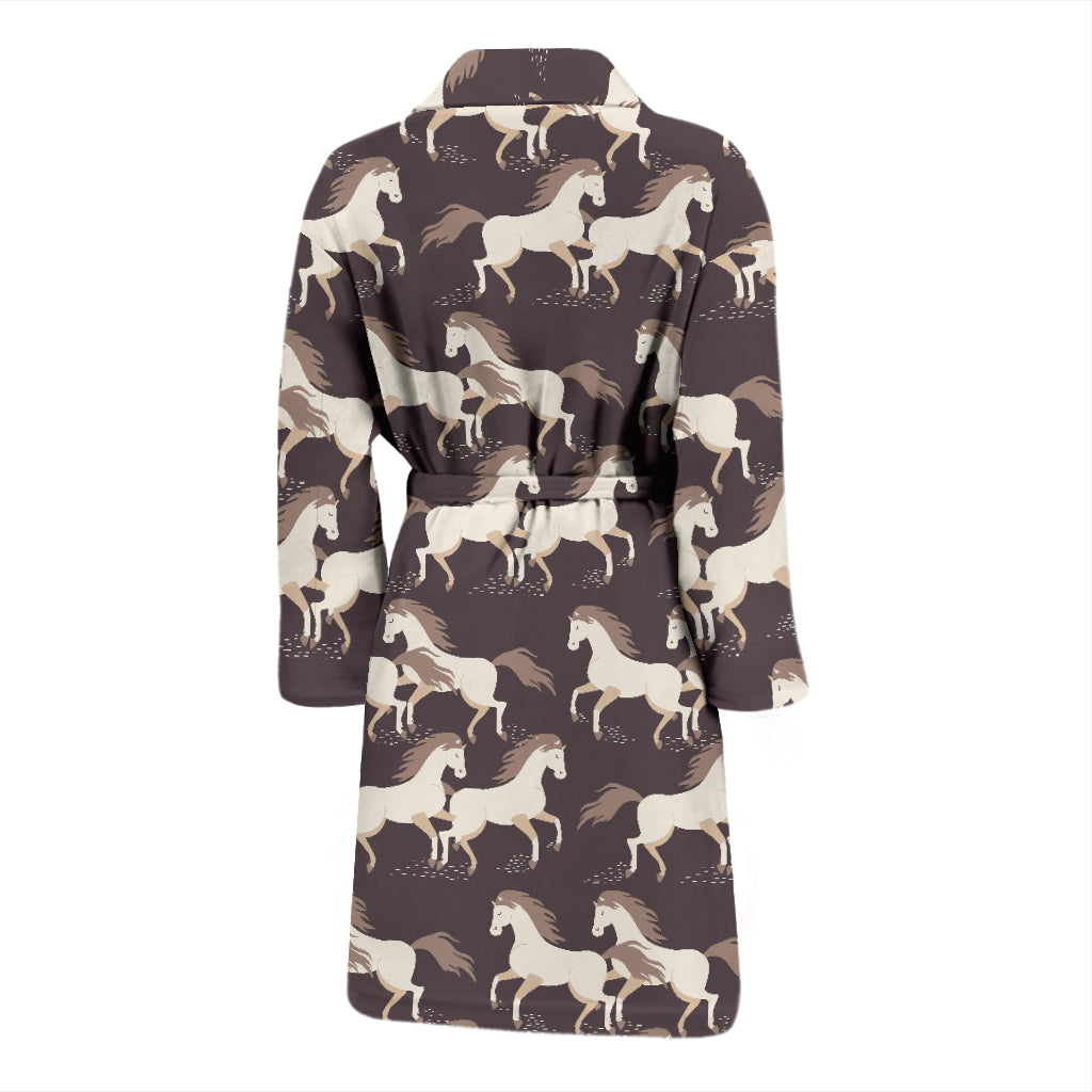 Horse Print Design LKS304 Men Bathrobe