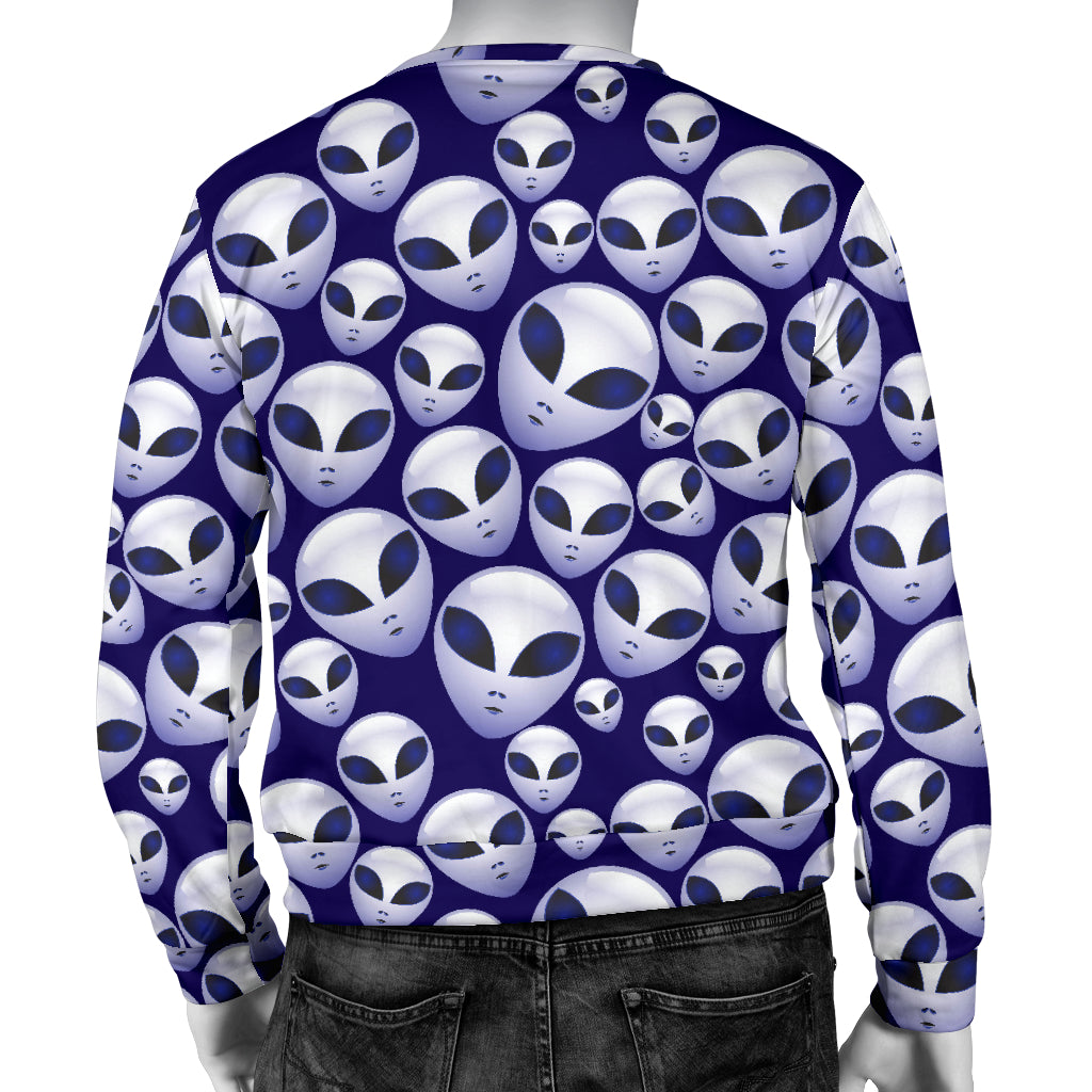 Alien Head Extraterrestrial Men Long Sleeve Sweatshirt