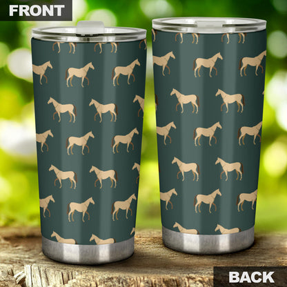 Horse Classic Themed Pattern Print Tumbler