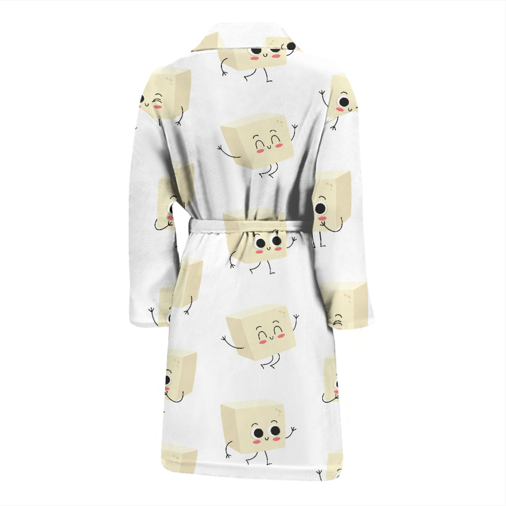 Tofu Print Design LKS301 Men Bathrobe