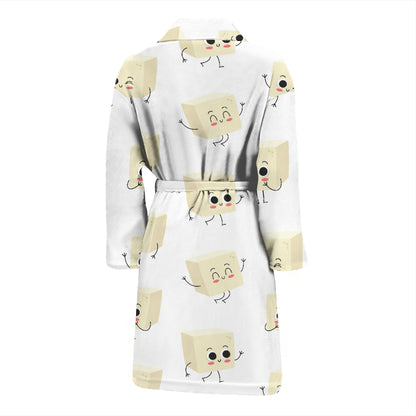 Tofu Print Design LKS301 Men Bathrobe