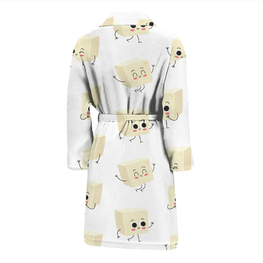 Tofu Print Design LKS301 Men Bathrobe