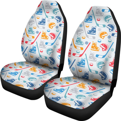 Hockey Equipment Print Design LKS301 Car Seat Covers