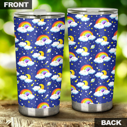 Rainbow Space Design Print Tumbler