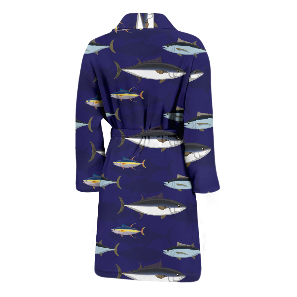 Tuna Fish Print Design LKS304 Men Bathrobe