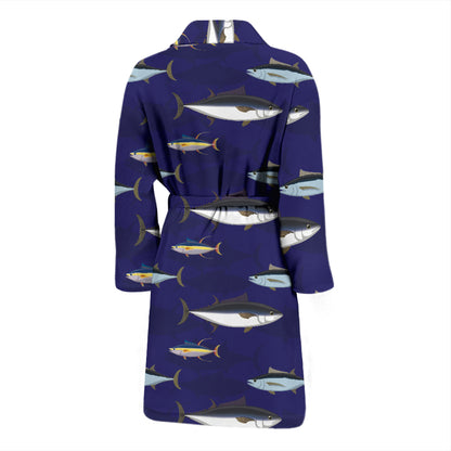 Tuna Fish Print Design LKS304 Men Bathrobe