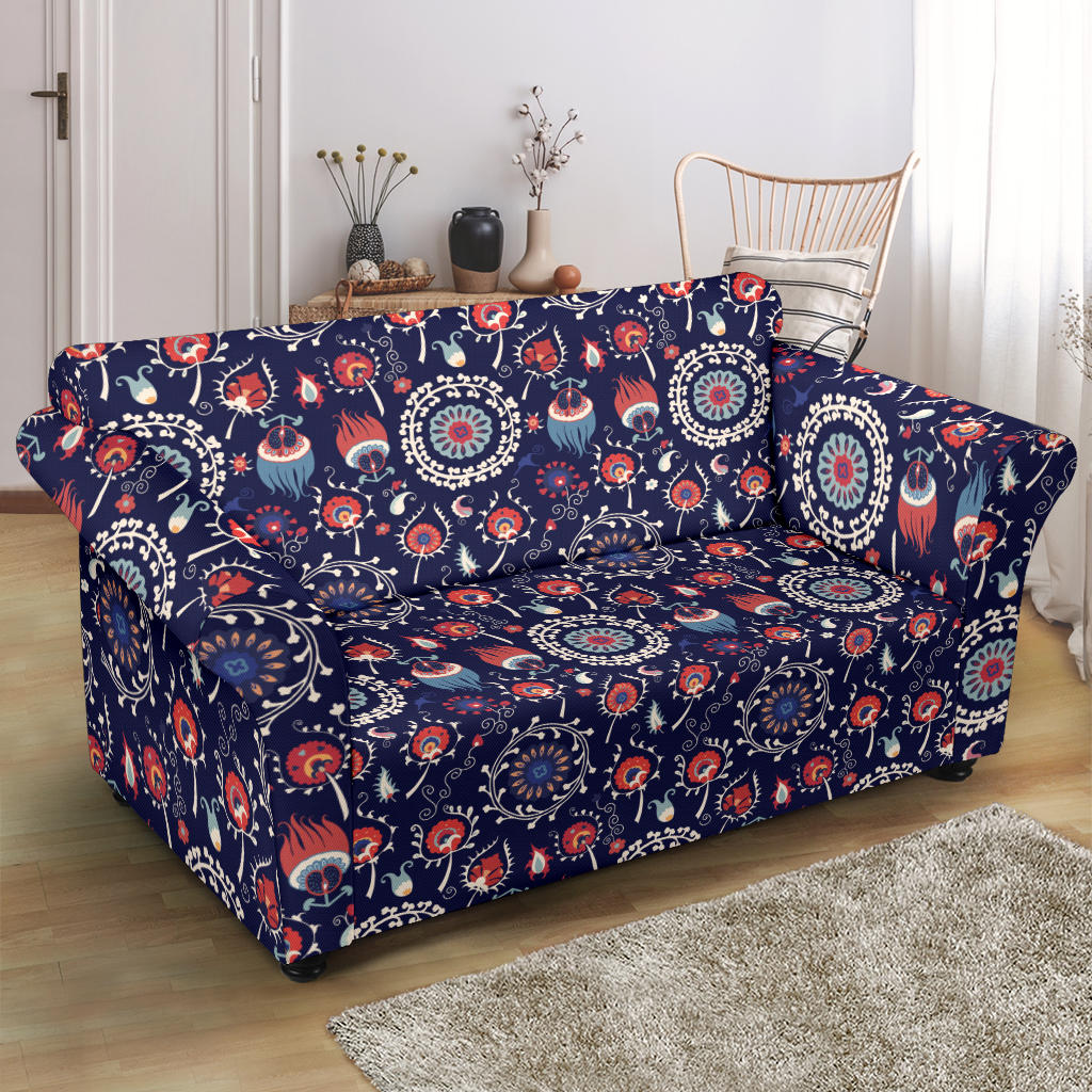 Suzani Print Design LKS305 Loveseat Couch Slipcover