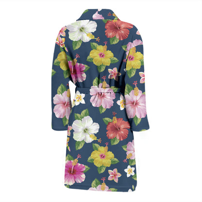 Hibiscus Sweet Print Design LKS304 Men Bathrobe
