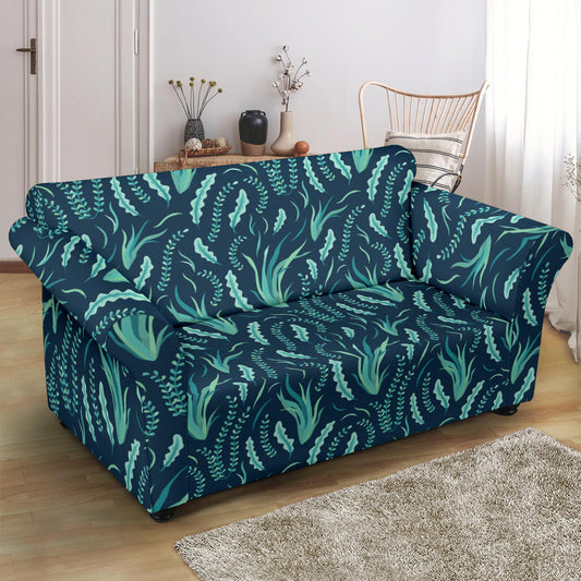 Seaweed Print Design LKS302 Loveseat Couch Slipcover
