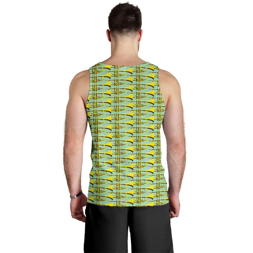 Trumpet Vintage Design Print Men Tank Top