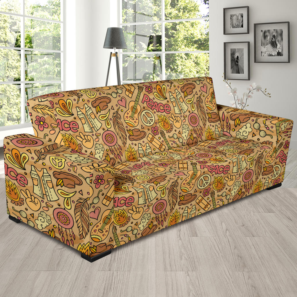Hippie Print Design LKS305 Sofa Slipcover