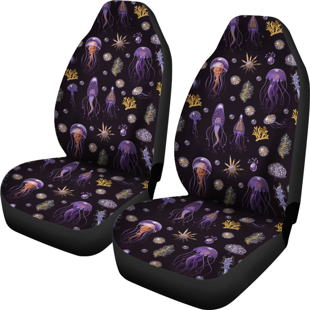 Seaweed With Jelly Fish Print Design LKS305 Car Seat Covers