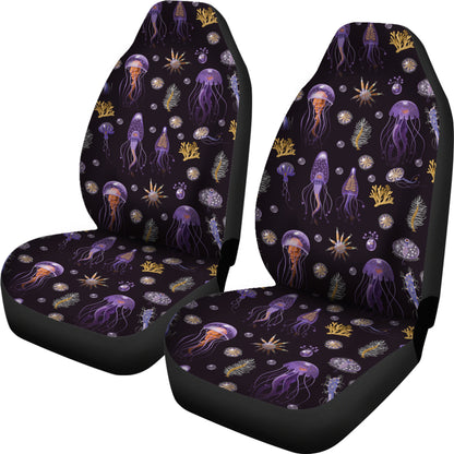 Seaweed With Jelly Fish Print Design LKS305 Car Seat Covers