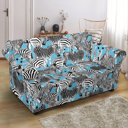 Zebra Print Design LKS305 Loveseat Couch Slipcover