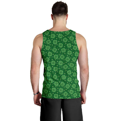 Shamrock Design Print Men Tank Top