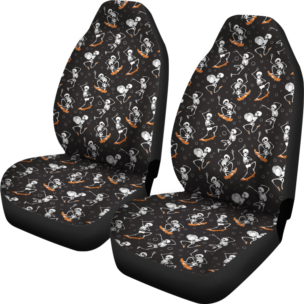 Skateboard With Skeleton Print Design LKS303 Car Seat Covers