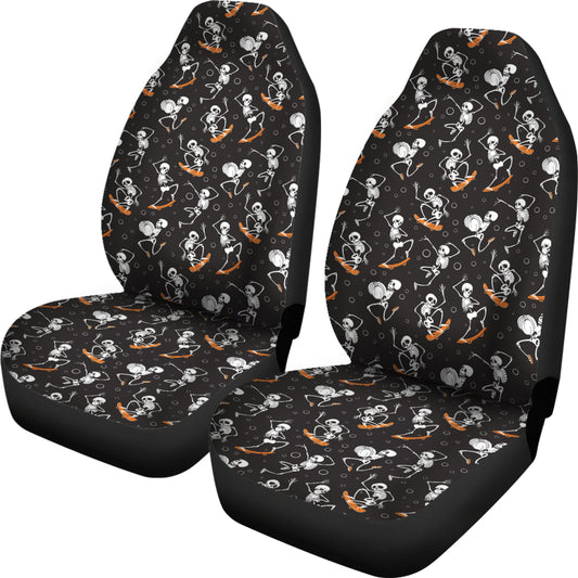 Skateboard With Skeleton Print Design LKS303 Car Seat Covers