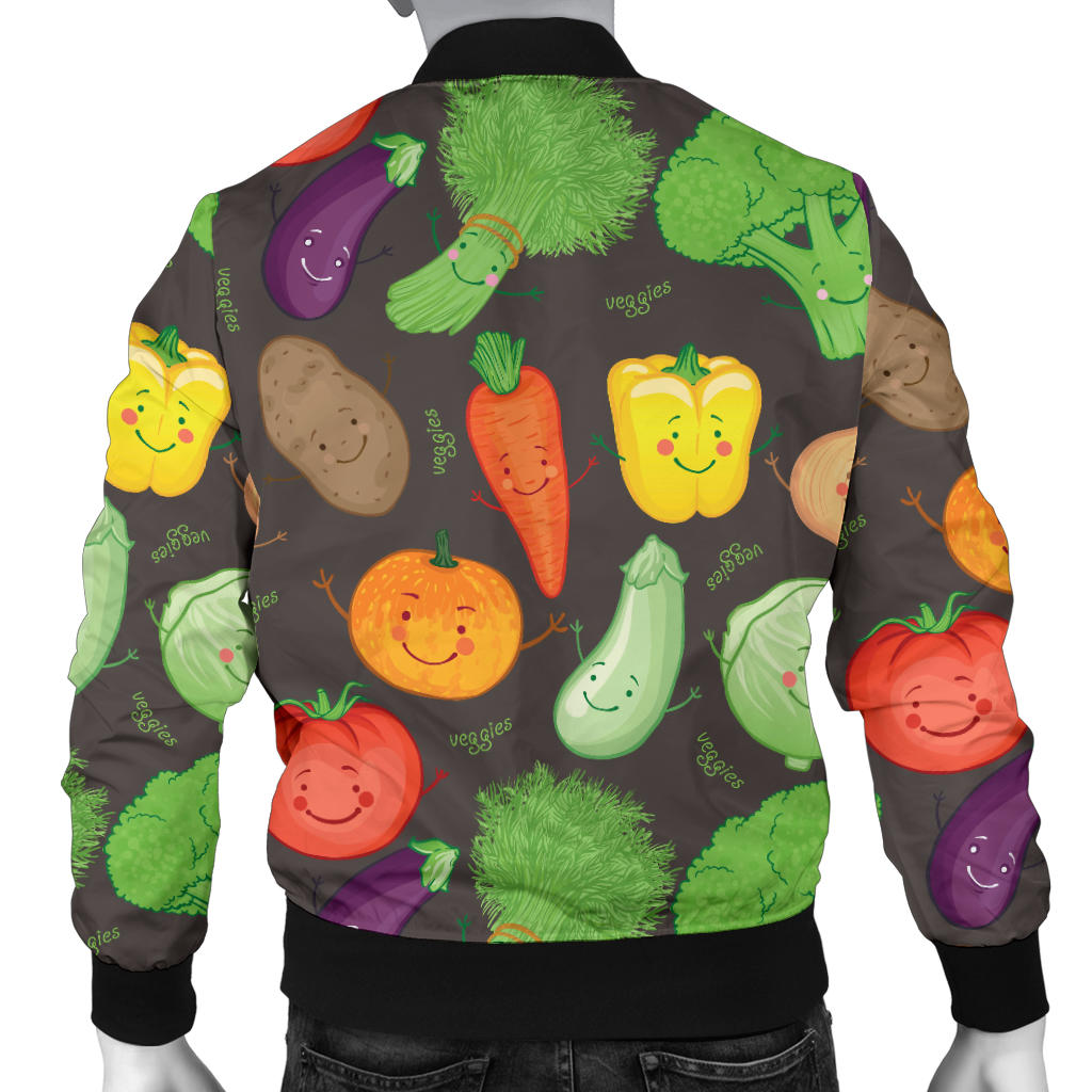 Vegan Funny Themed Design Print Men Bomber Jacket