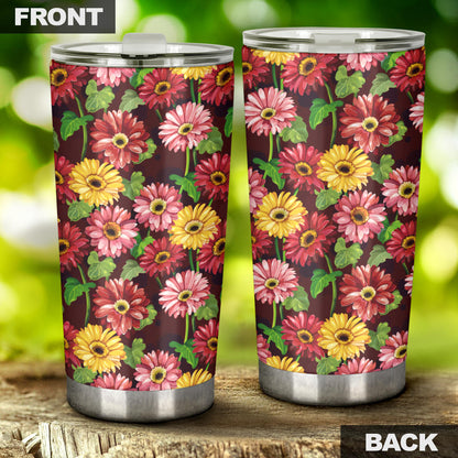 Daisy Gerbera Print Pattern Tumbler
