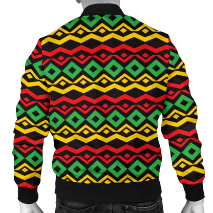 Rasta Reggae Color Themed Men Bomber Jacket