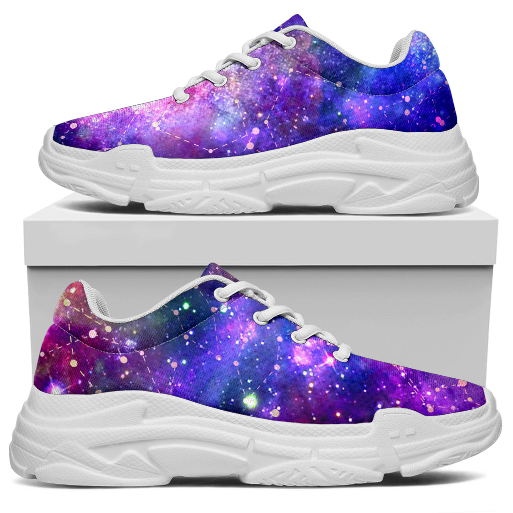 Galaxy Night Stardust Space Print  Chunky Sneakers