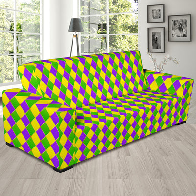 Mardi Gras Pattern Print Design 01 Sofa Slipcover