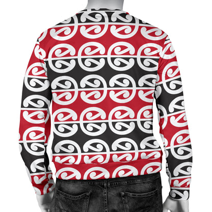 Maori Classic Themed Design Print Men Long Sleeve Sweatshirt