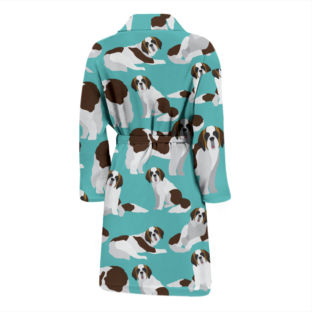 St Bernards Print Design LKS302 Men Bathrobe