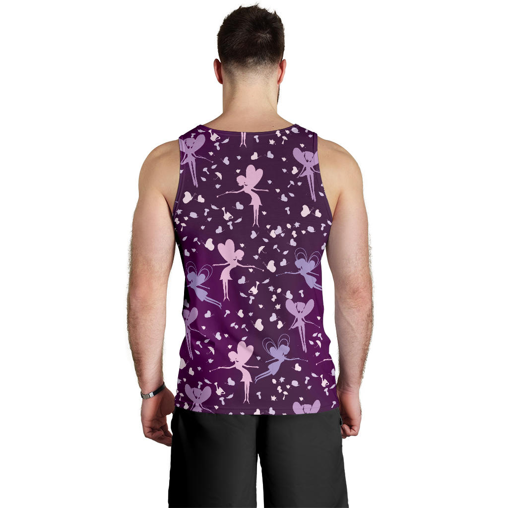 Fairy Pink Print Pattern Men Tank Top