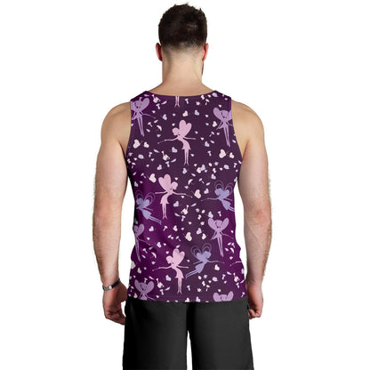 Fairy Pink Print Pattern Men Tank Top