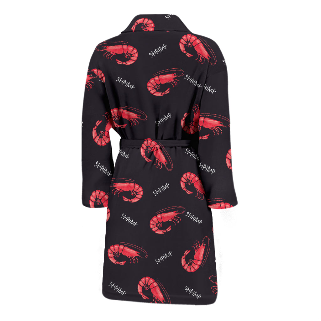 Shrimp Print Design LKS302 Men Bathrobe