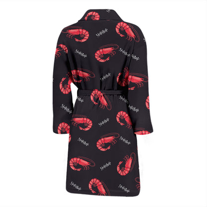 Shrimp Print Design LKS302 Men Bathrobe