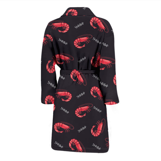 Shrimp Print Design LKS302 Men Bathrobe
