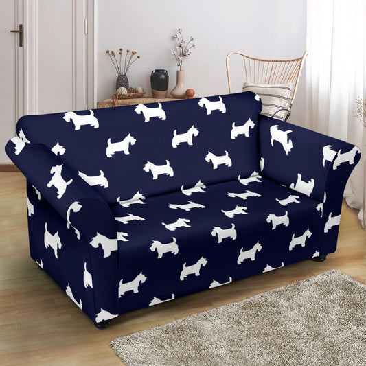 Scottish Terriers Print Design LKS3019 Loveseat Couch Slipcover