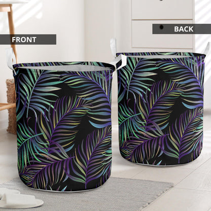 Tropical Palm Leaves Pattern Brightness Laundry Basket