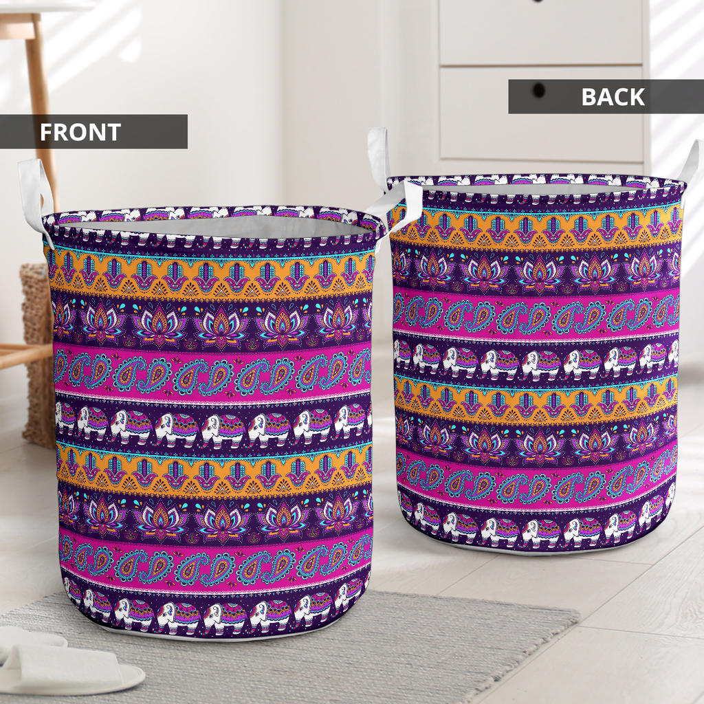 Boho Indian Style Pattern Laundry Basket