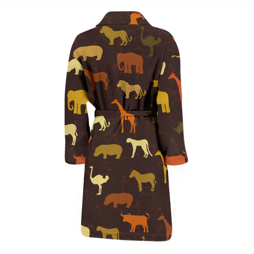 Safari Animal Print Design LKS301 Men Bathrobe