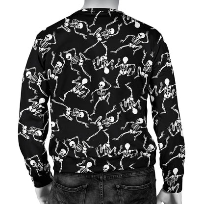 Skeleton Style Print Men Long Sleeve Sweatshirt