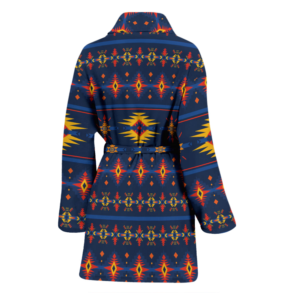 Southwest Pattern Print Design LKS306 Women Bathrobe