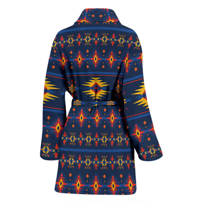 Southwest Pattern Print Design LKS306 Women Bathrobe