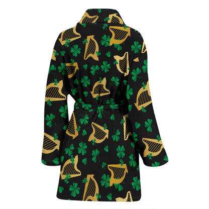 Harp Print Design LKS402 Women Bathrobe