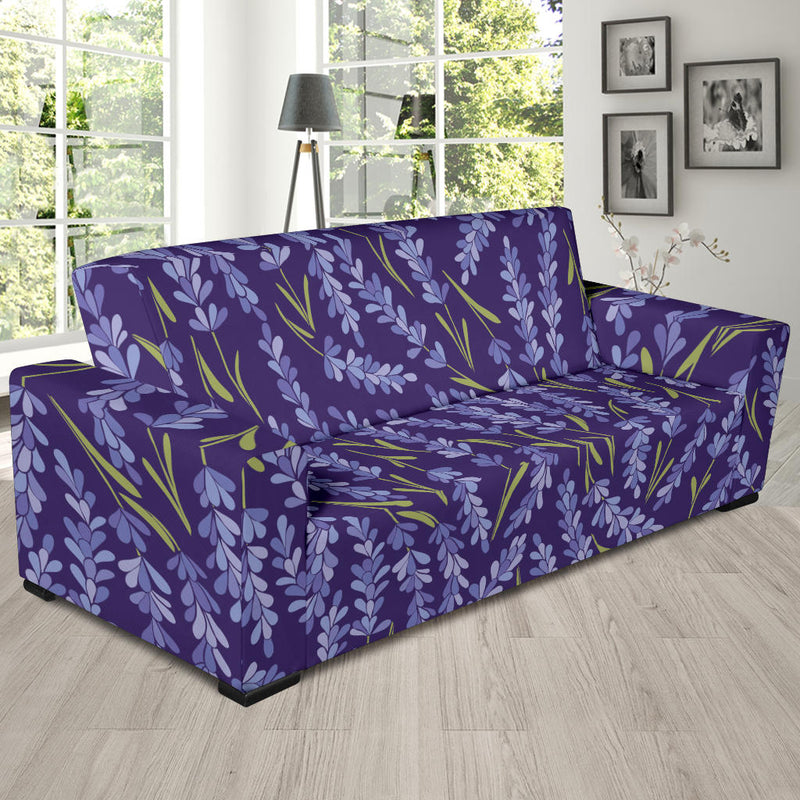 Lavender Pattern Print Design 03 Sofa Slipcover