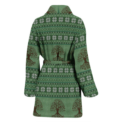 Celtic Pattern Print Design 09 Women Bathrobe