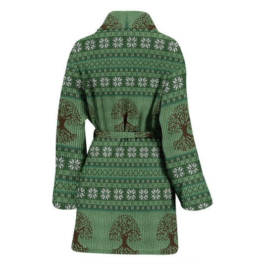 Celtic Pattern Print Design 09 Women Bathrobe
