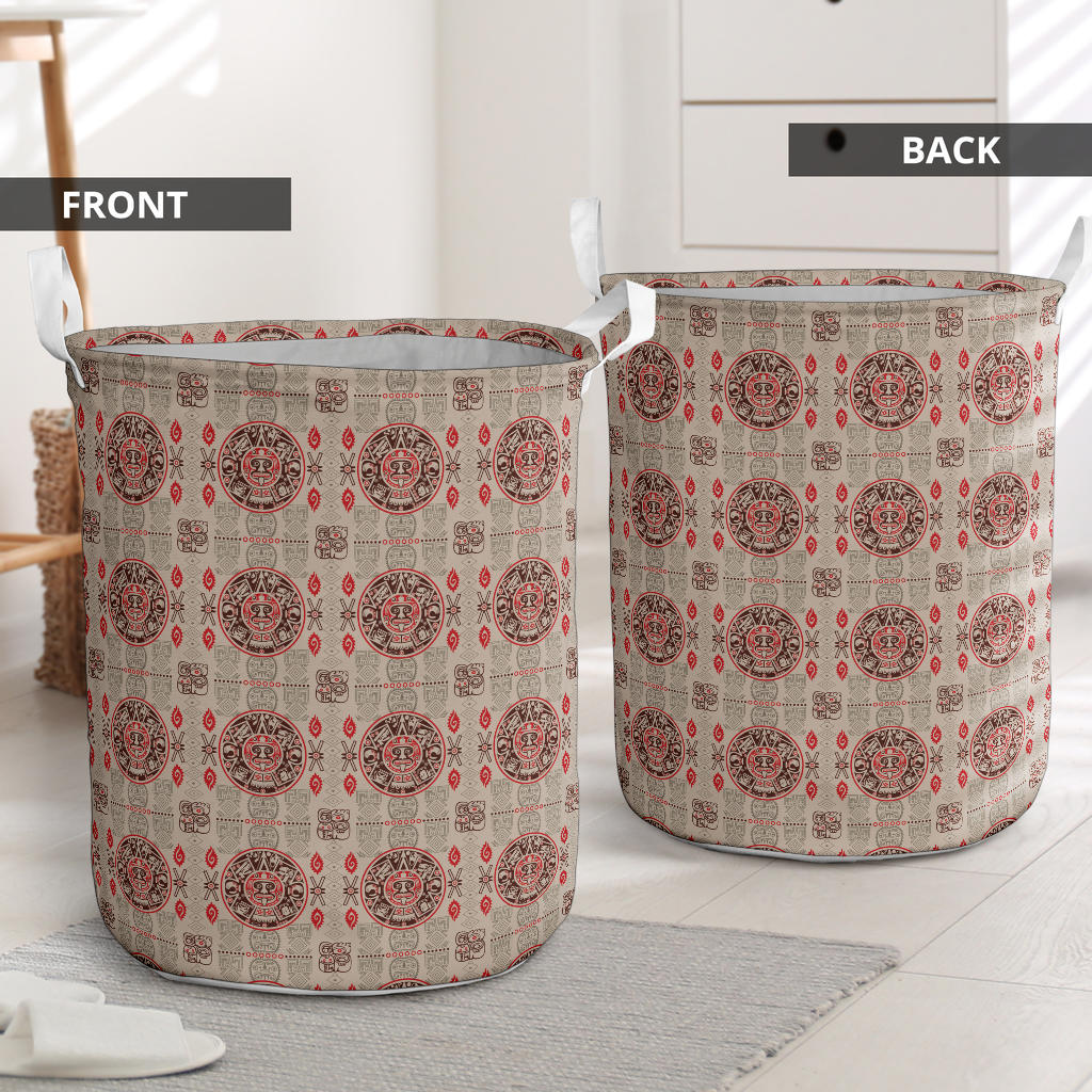Calendar Aztec Print Pattern Laundry Basket