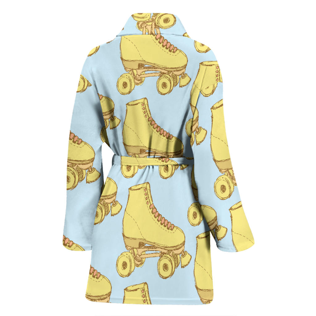 Roller skate Pattern Print Design A03 Women Bathrobe